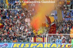 Tifosi Roma in occasione della finale di andata Coppa Italia Primavera