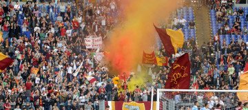 Tifosi Roma in occasione della finale di andata Coppa Italia Primavera